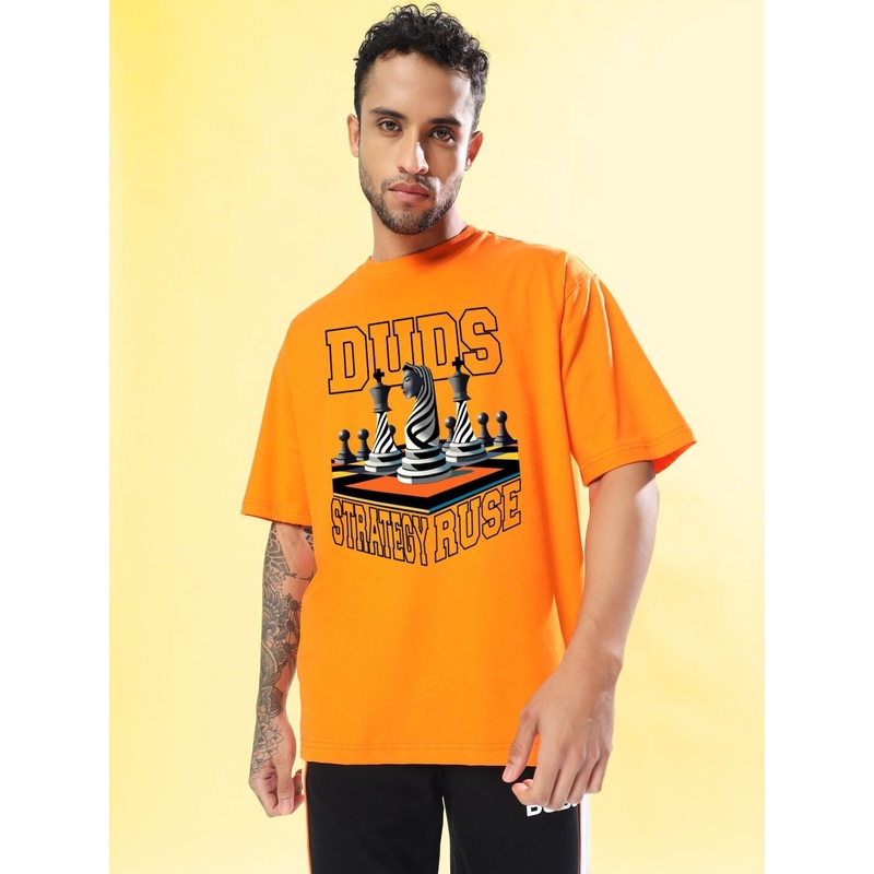 STRATEGY RUSE OVER-SIZED T-SHIRT ORANGE XS