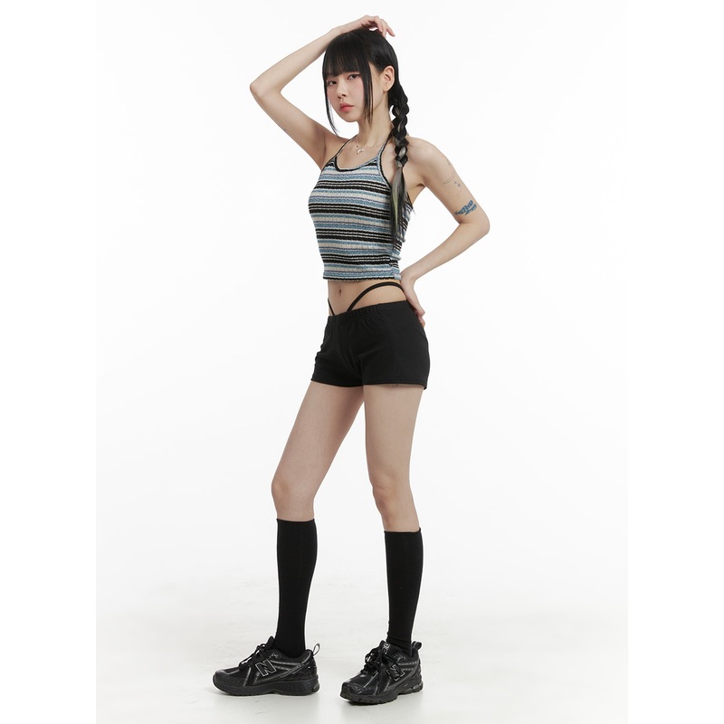 Waist Band Solid Inner Shorts OM426 Black S/M