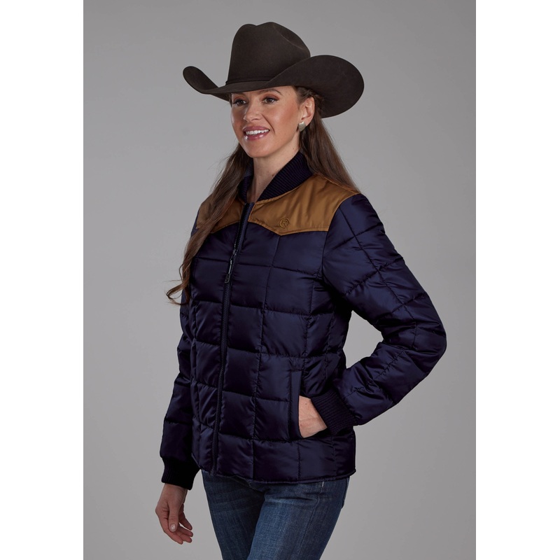 Womens Ladies Poly Fill Zipper Jacket XS