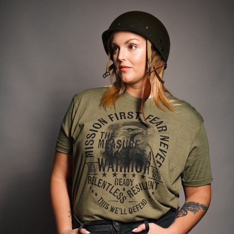 Women’s Mission First Boyfriend Fit T-Shirt – Military Green Small