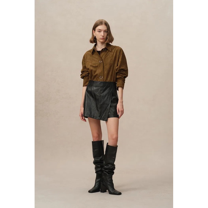 Brandy Lightweight Vegan Suede Shirt XS