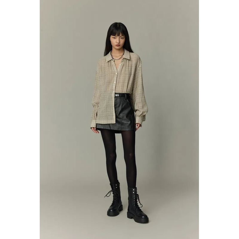 Ivy Plaid Shirt in Wool XS