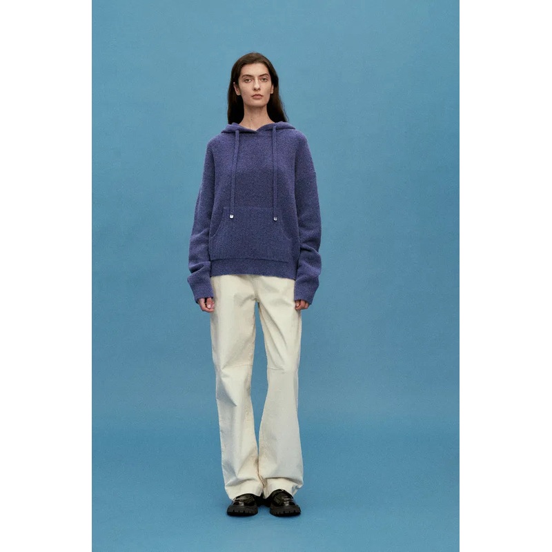 Nicole Hooded Sweater in Wool Boucl XS