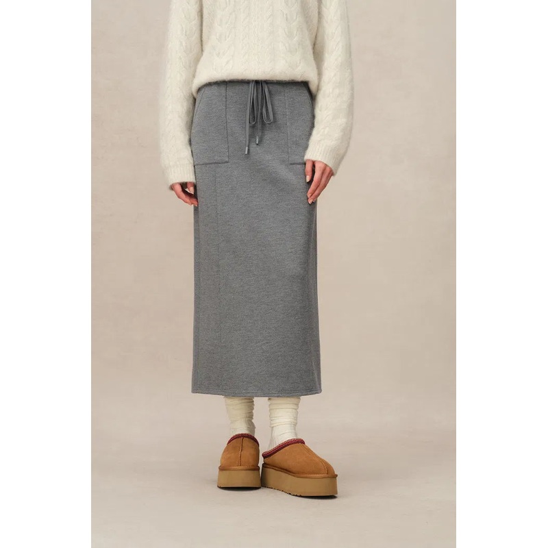 Nicole Sweatpants Skirt in Brushed Cotton Knit XS