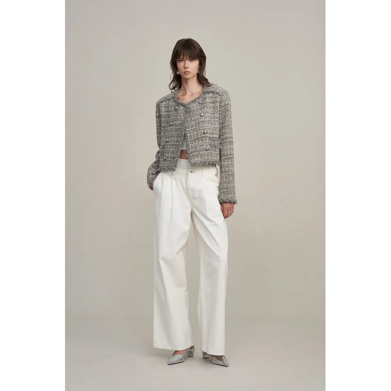 Pense Double-Breasted Jacket in Lurex Tweed XS