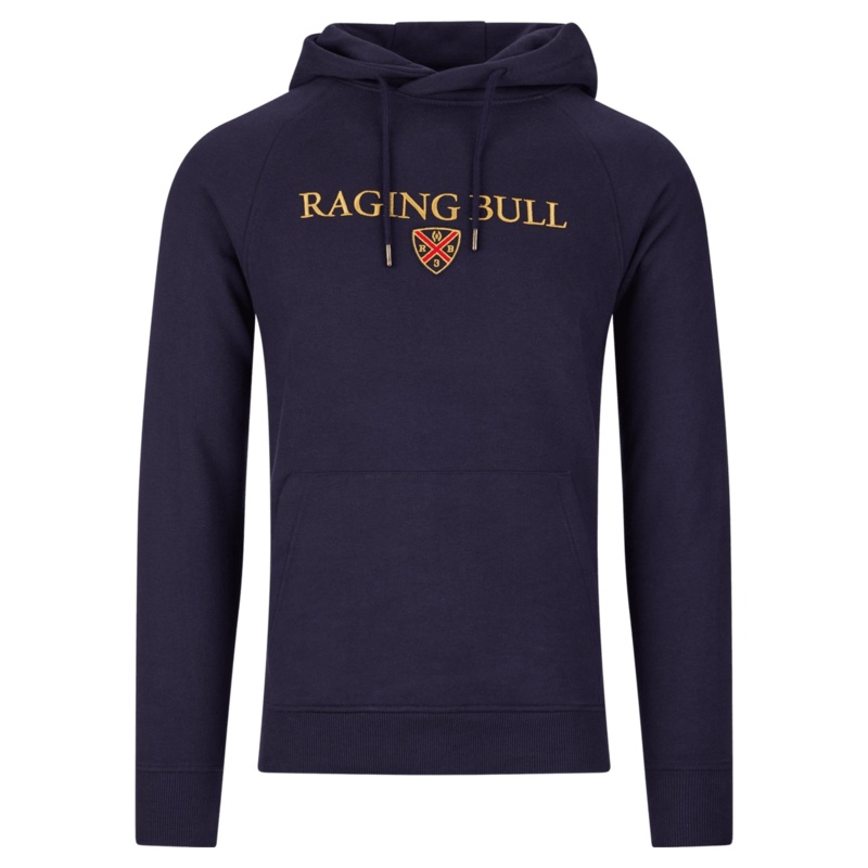 Raging Bull Chest Crest Hoodie Navy 3 X-Large