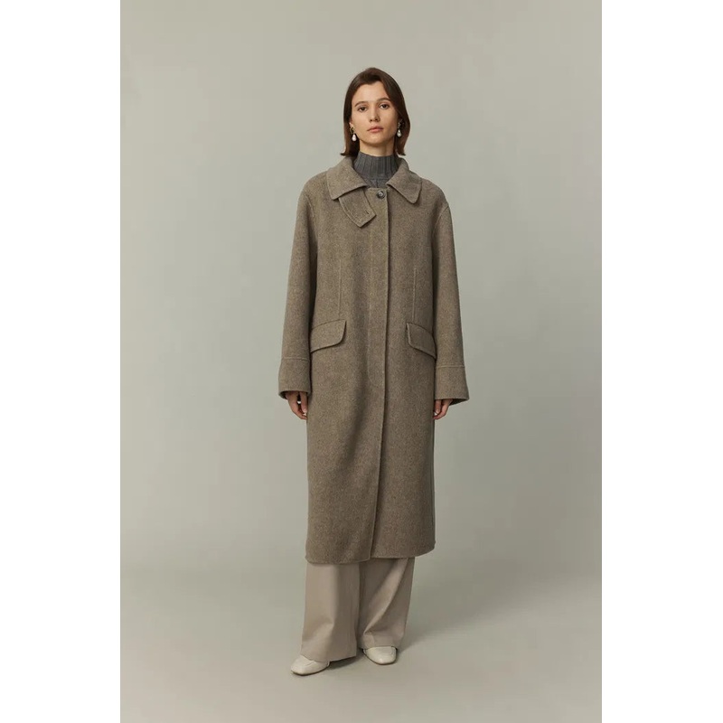 Ester Coat in Merino-Alxa Camel Down Blend XS