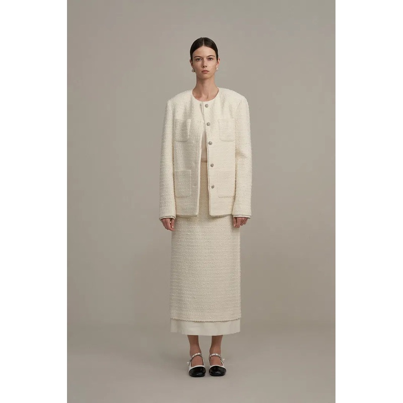 Freja Tweed Jacket in Cotton-Wool Blend XS