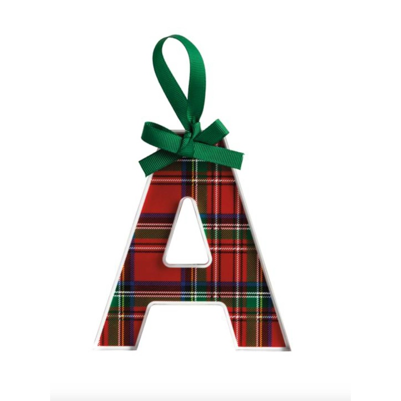 Initial Tartan Ornament (A) O/S
