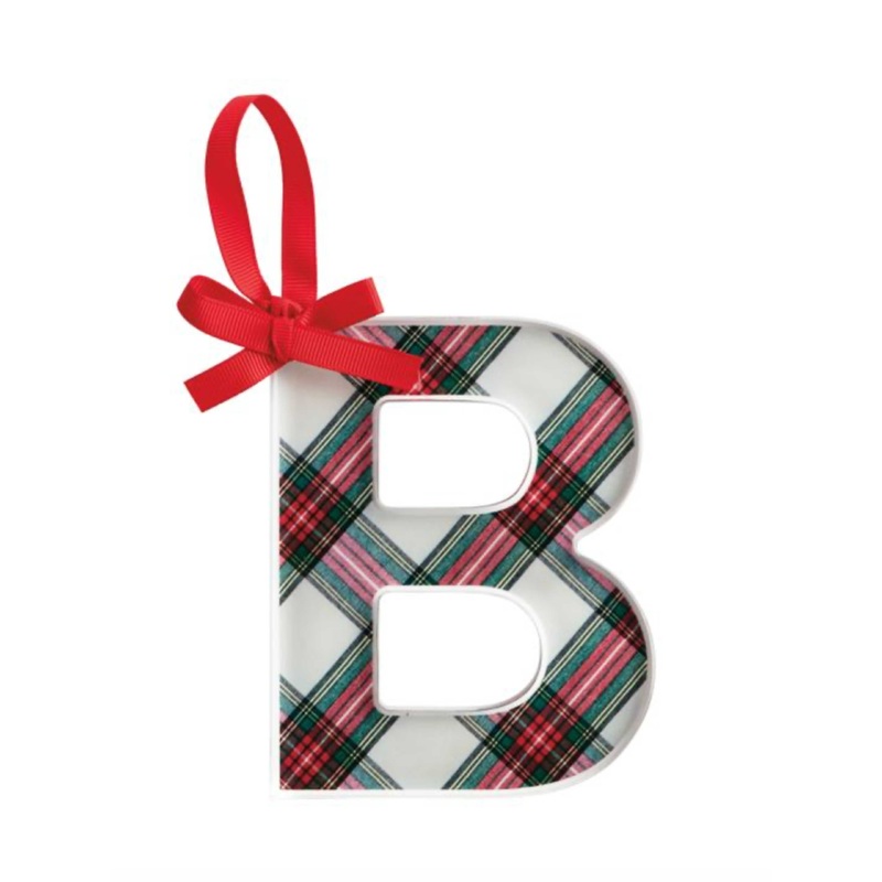 Initial Tartan Ornament (B) O/S