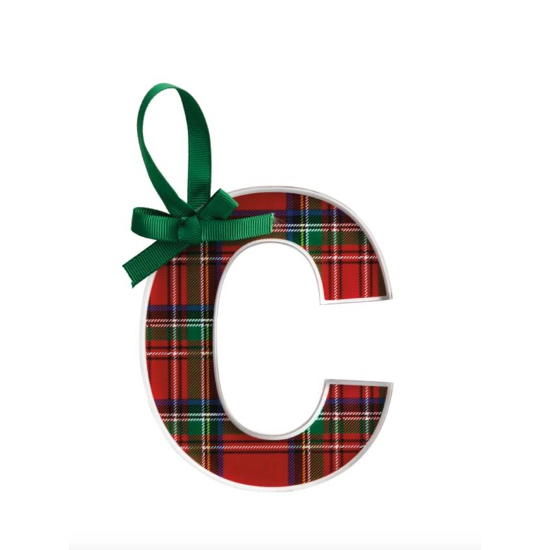 Initial Tartan Ornament (C) O/S