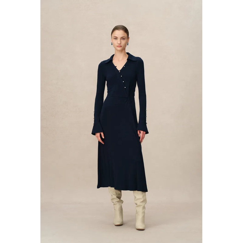 Ruby Knotted Dress in Thermolite Knit XS