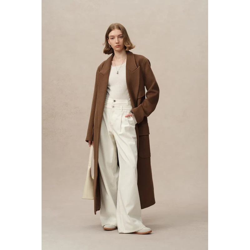 Stanley Robe Coat in Wool-Alpaca Melton XS