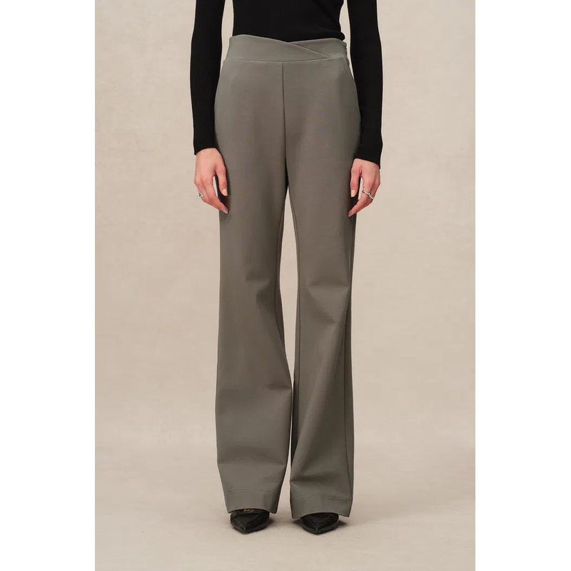 Heather High-Waisted Trousers in High-Stretch Knit XS