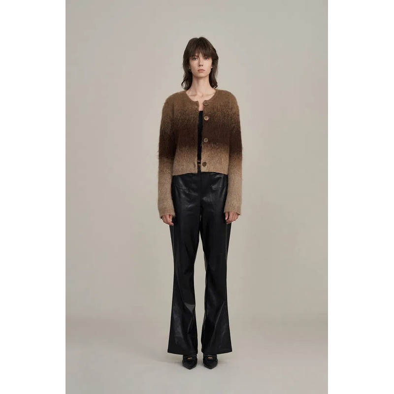 Ivy Ombr Cardigan in Kid Mohair Wool Knit XS