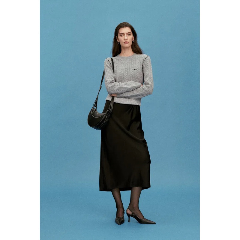 Nova Sweater in Merino-Cashmere Cable Knit XS