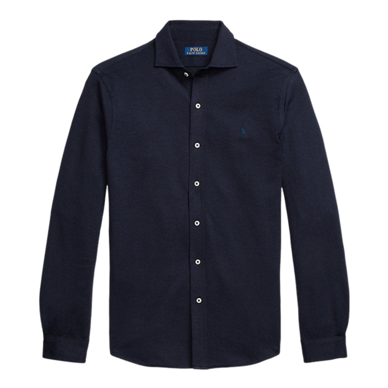 Polo Ralph Lauren Long Sleeve Sport Shirt Navy Herringbone Small