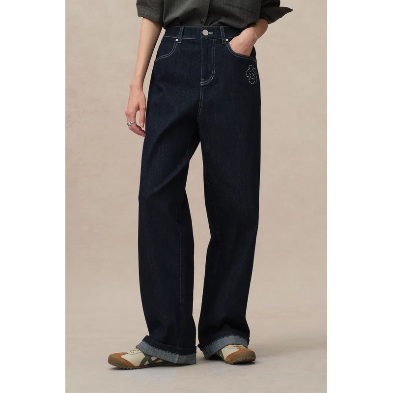 Somi Curved Blade Jeans in Stretchy Turkish Denim XS