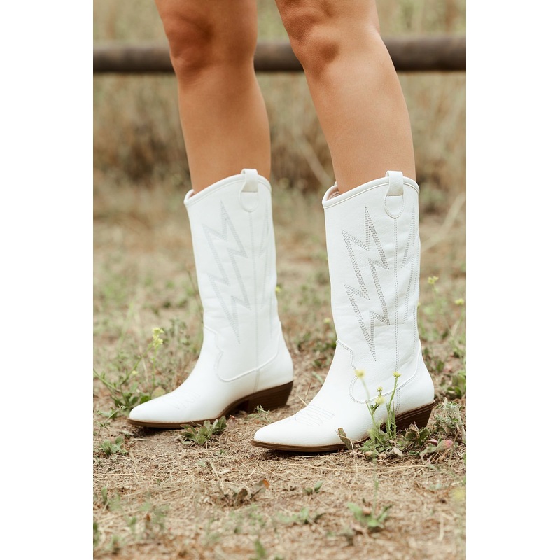 Chinese Laundry Josea White Western Boots – FINAL SALE 6
