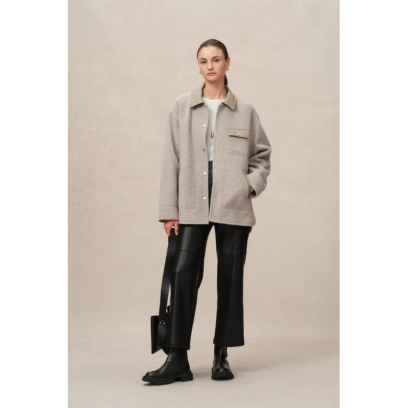 Paladini Shirt-Style Jacket in Wool Twill XS