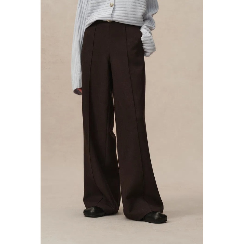 Svichka Twill Straight Leg Pants in Merino Wool Twill XS