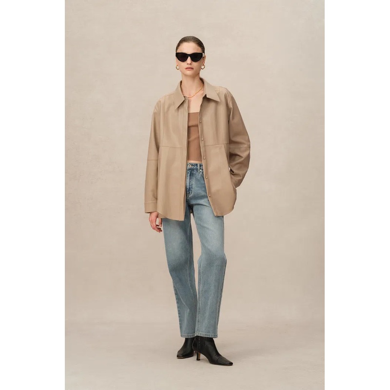 Zirka Shirt in Vegan Protein Leather XS