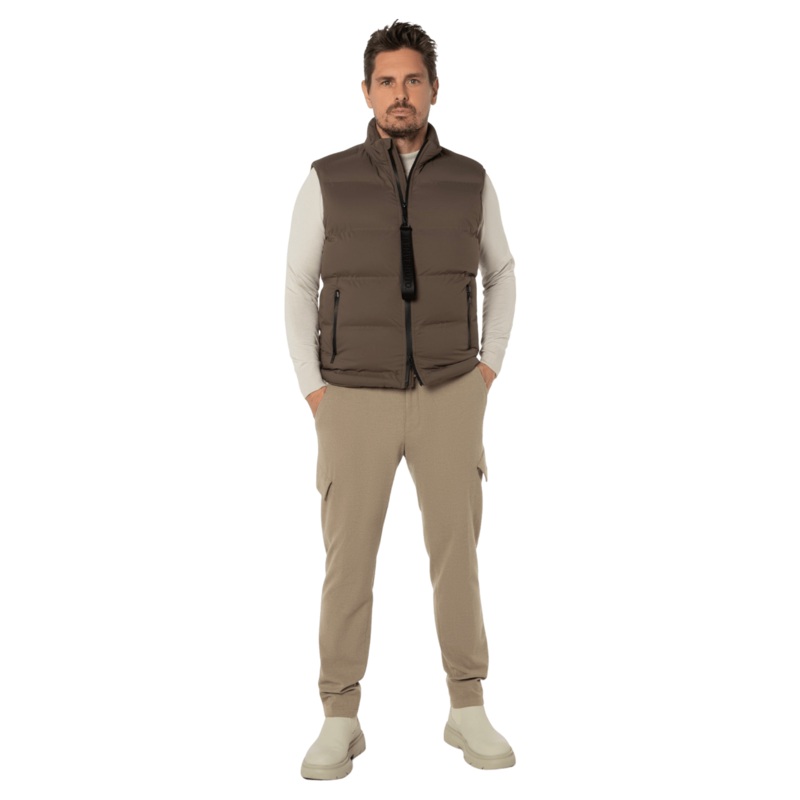 Benvenuto Crane Quilted Gilet Navy Medium