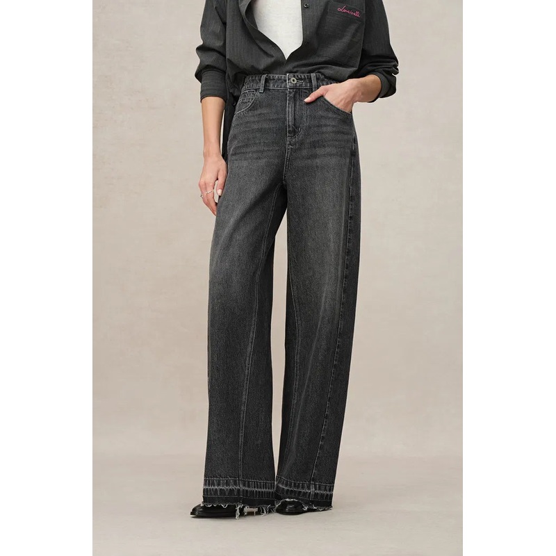 Echo Floor Length Wide Leg Jeans in Turkish Cotton Denim XS