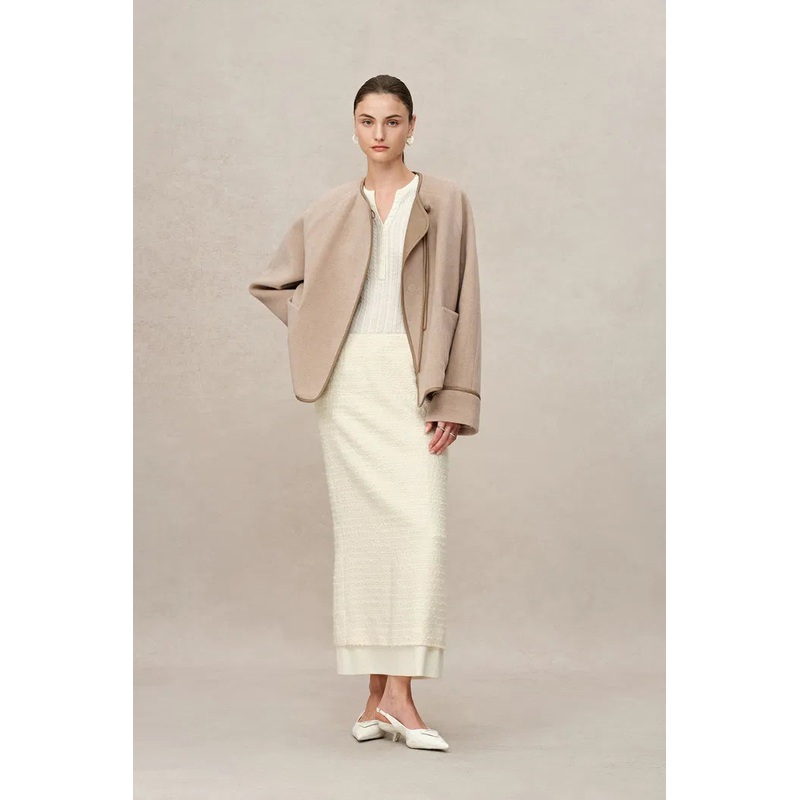 Halley Modern Oriental Jacket in Merino Alpaca Wool XS