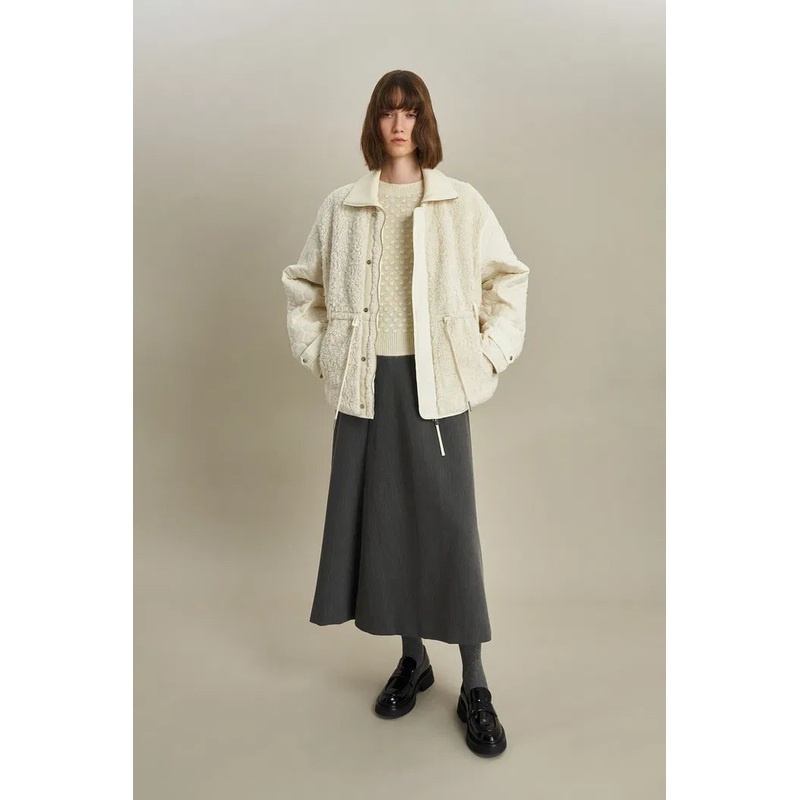 Lizzie Quilted Jacket in Faux Shearling XS