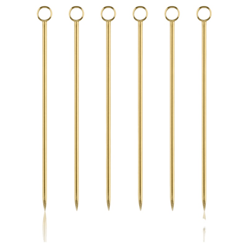 Uberstar Cocktail Sticks Set – Stainless Steel Gold One