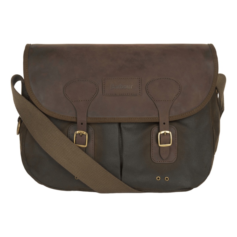 Barbour Wax Leather Tarras Bag Olive One Size