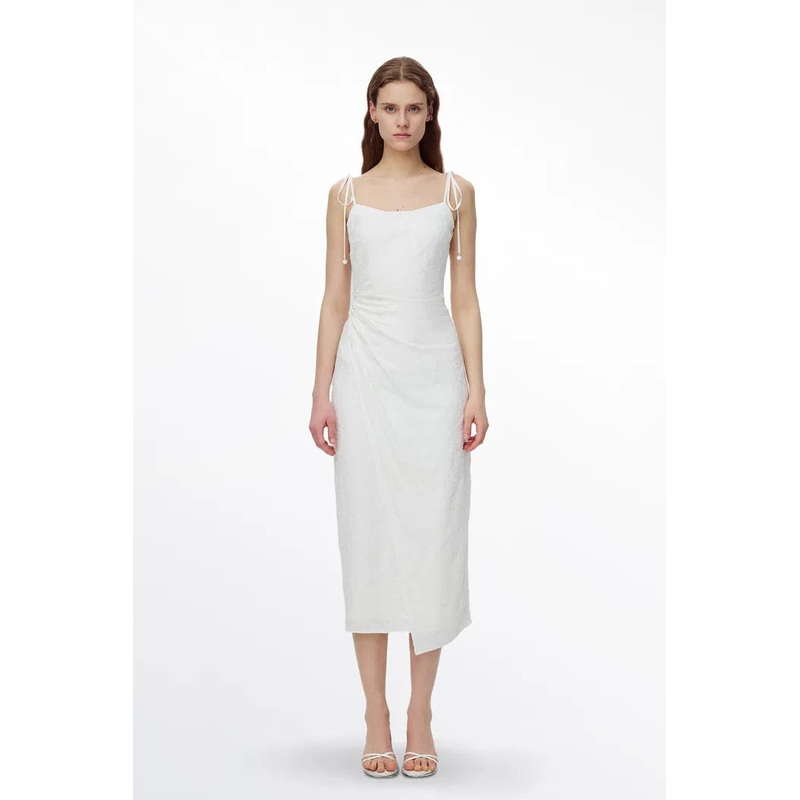 Reel Tie Strap Dress in Double Crepe Silk XS