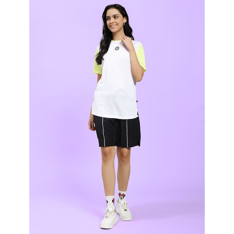 WOMEN CHAMPION ZONE REGULAR FIT CO-ORD WHITE NEON BLACK XS