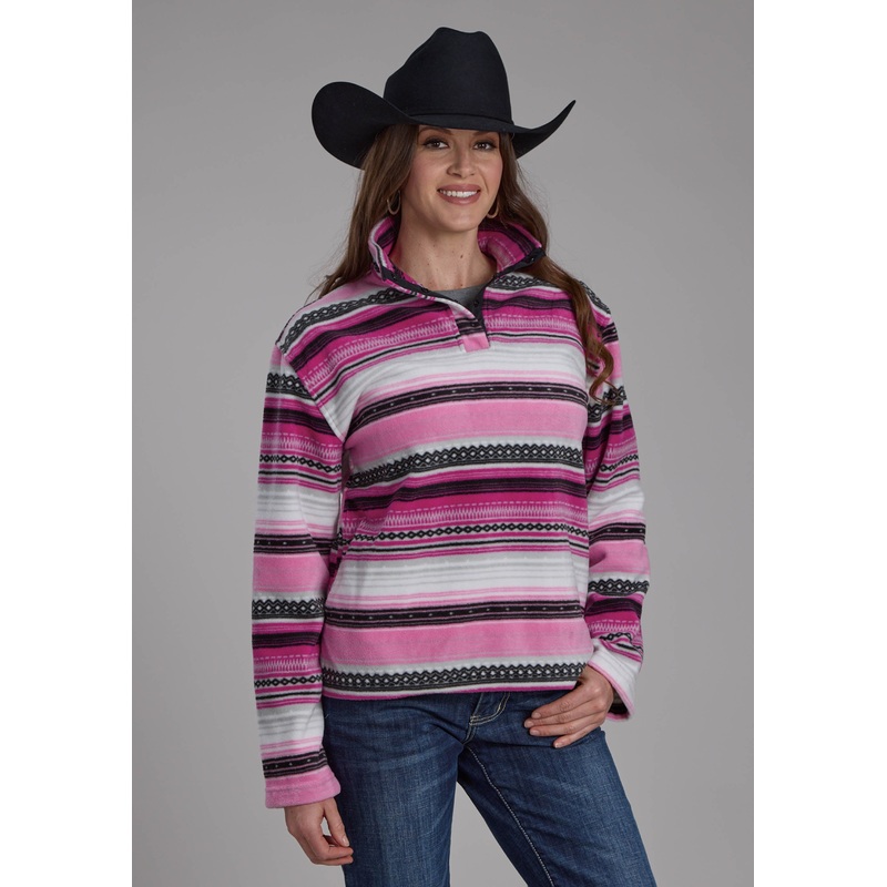 Womens Piink Black Aztec Printed Aztec Snap Jacket XS