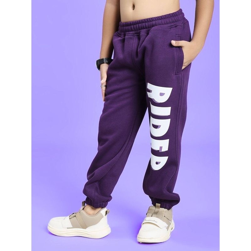 AUTHENTIC RIDER FLEECE JOGGER FOR BOYS AND GIRLS PURPLE 1-2 YRS