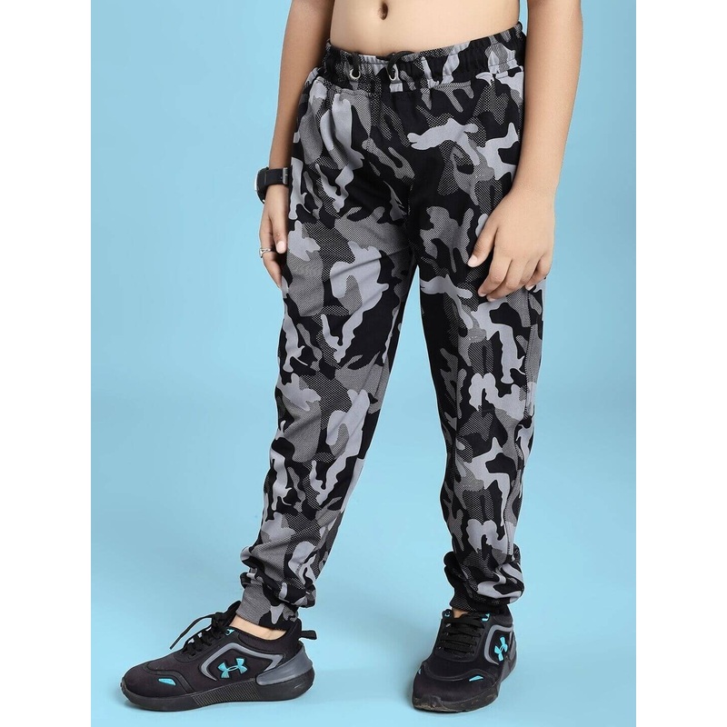 DEFENCE JOGGER FOR BOYS AND GIRLS BLACK GREY 1-2 YRS