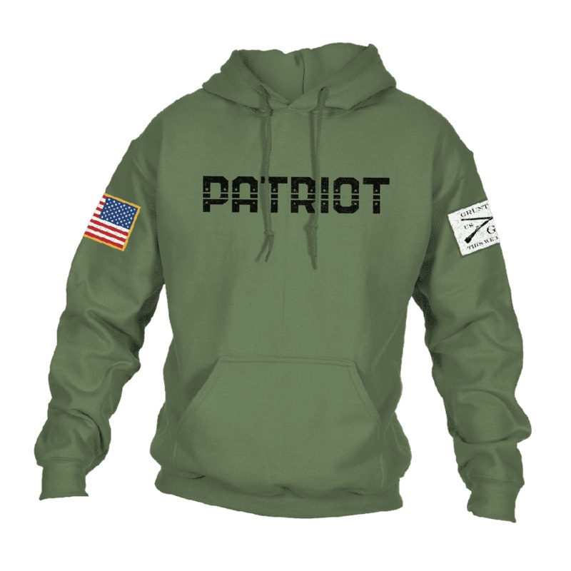 Patriot Hoodie – Military Green Small
