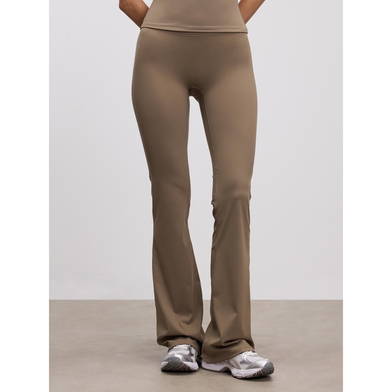 Womens Active Flared Legging in Taupe XXS (6-8) Taupe Active