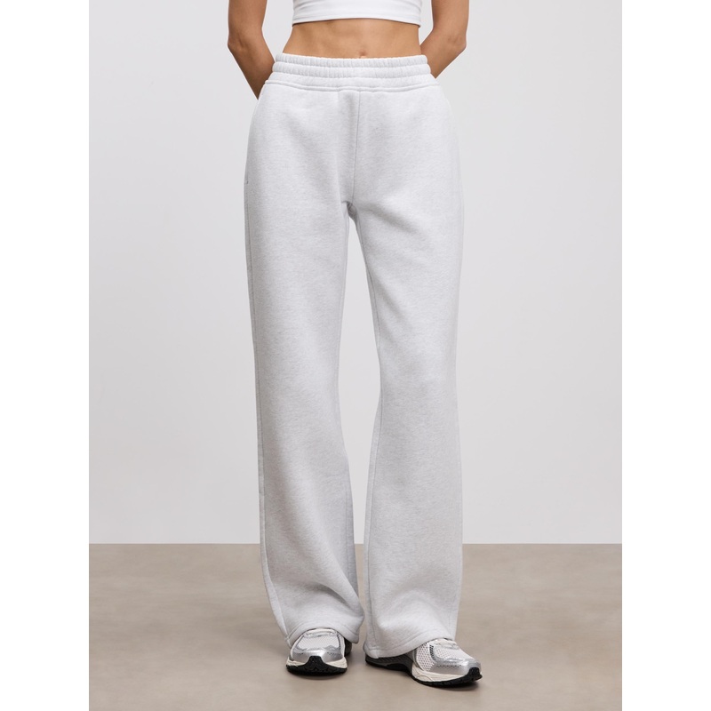 Womens Relaxed Straight Leg Jogger in Marl Grey XXS (4) Marl Grey Relaxed