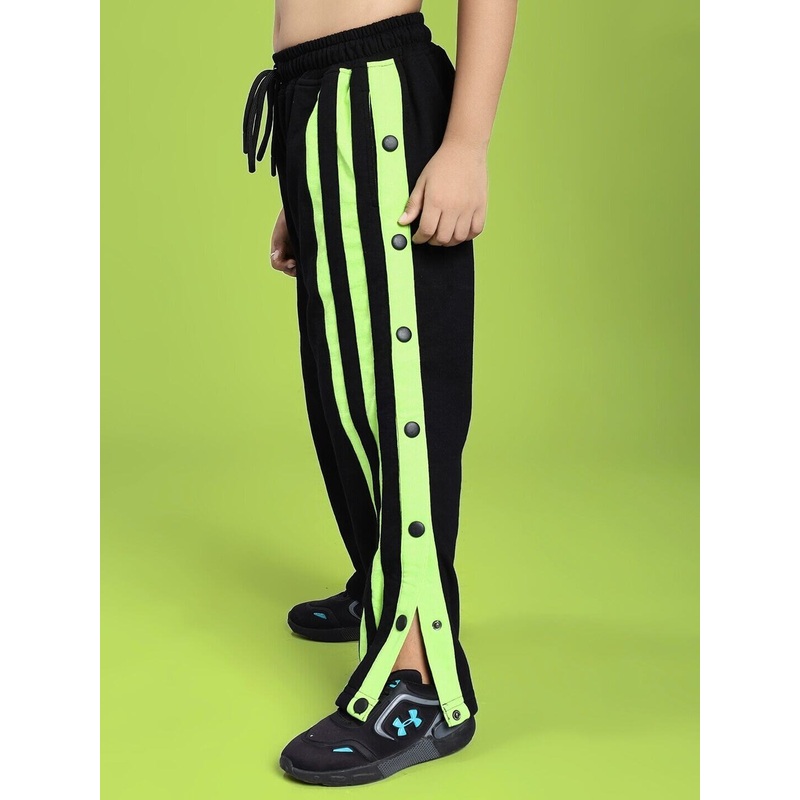DANCER JOGGER FOR BOYS AND GIRLS BLACK NEON-GREEN 1-2 YRS