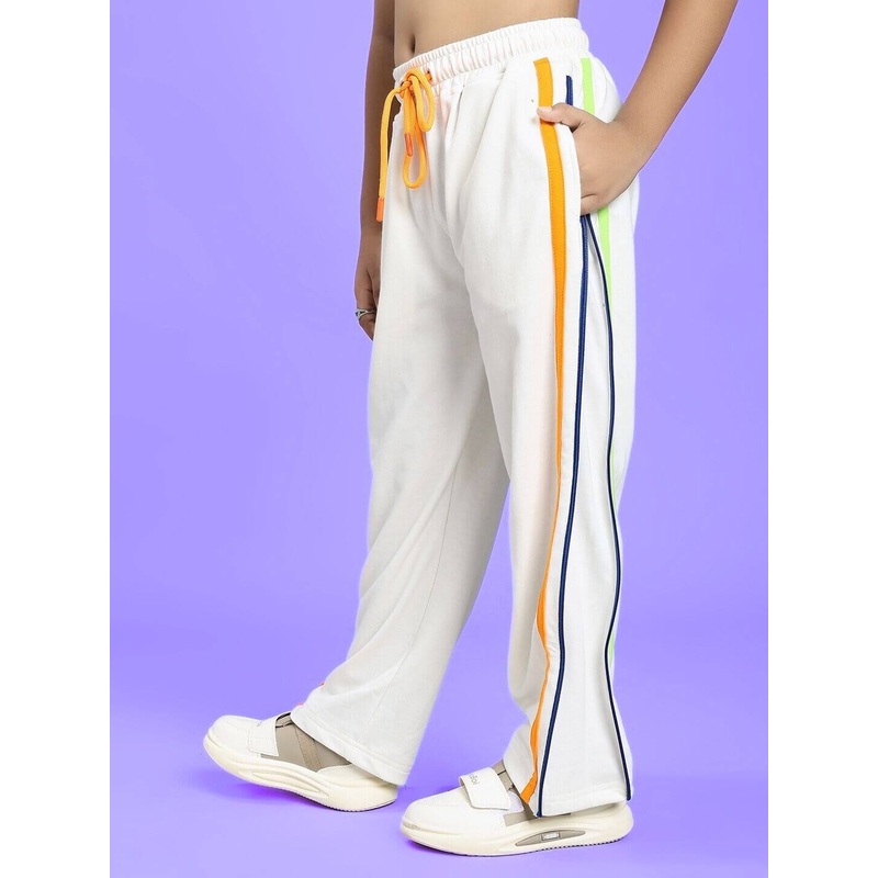 IMPERIAL SIDE ZIPPER JOGGER FOR BOYS AND GIRLS OFF WHITE 1-2 YRS