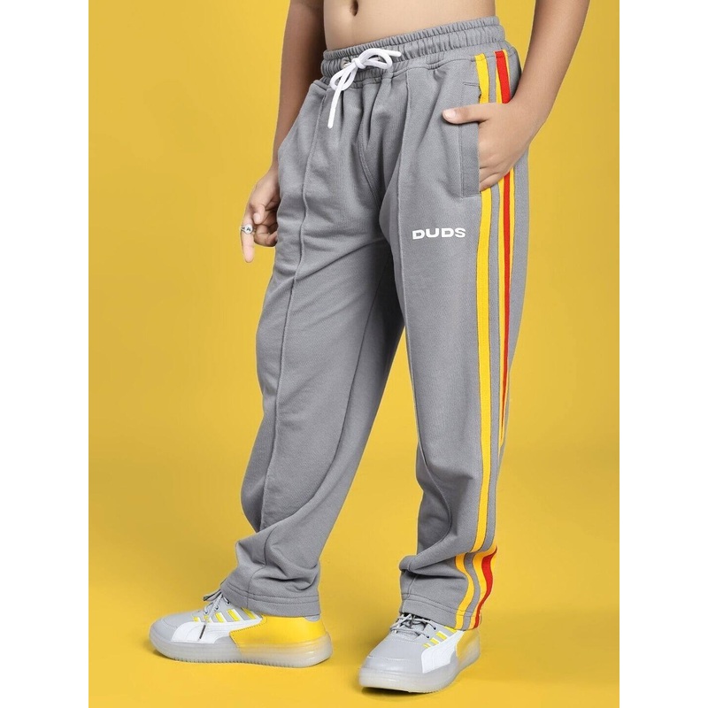 SUNSHINE STRIPE JOGGER FOR BOYS AND GIRLS RED GREY 1-2 YRS