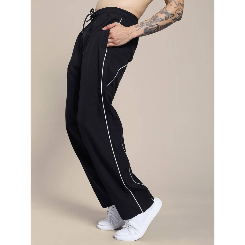 TURBO TRACK RELAXED-FIT JOGGERS BLACK XS