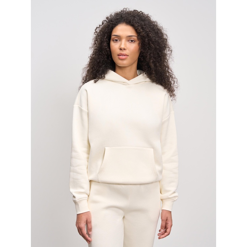 Womens Neoprene Hoodie in Ecru XXS (4) Ecru Interlock