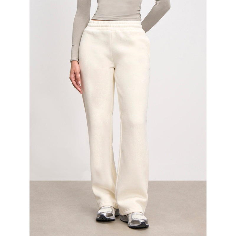 Womens Neoprene Straight Leg Jogger in Ecru XXS (4) Ecru Interlock