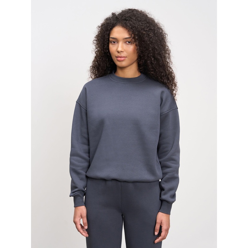 Womens Neoprene Sweatshirt in Slate Blue XXS (4) Slate Blue Interlock