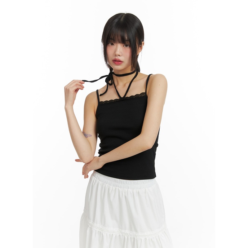 Lace Camisole Top CF422 Black S/M