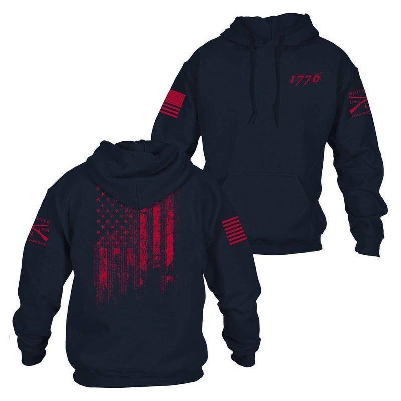 1776 Flag Hoodie – Navy Small