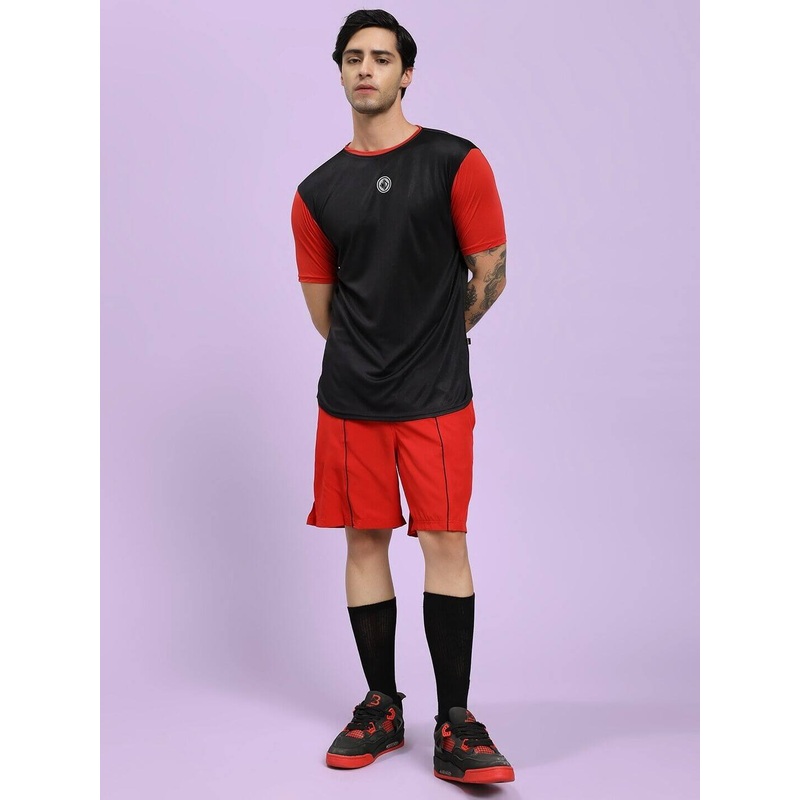 CHAMPION ZONE REGULAR FIT CO-ORD SET BLACK RED XS